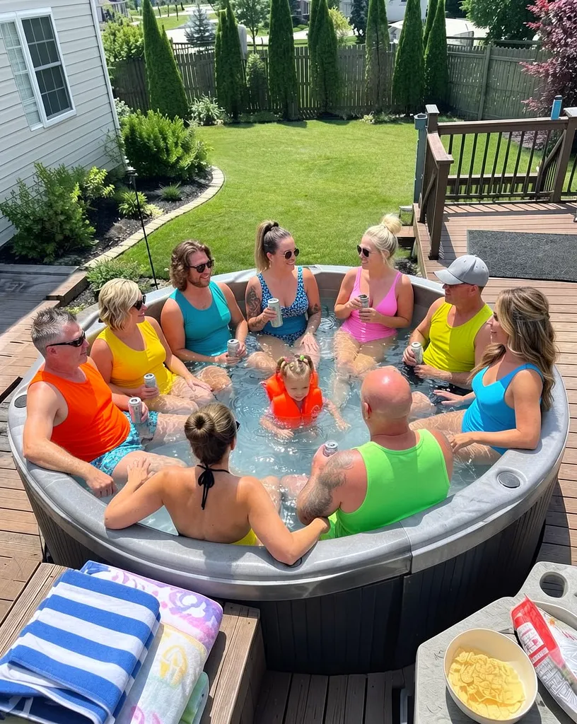Nachbarn im Hot Tub erwischt